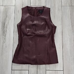 Banana Republic Burgundy Leather Tank Top